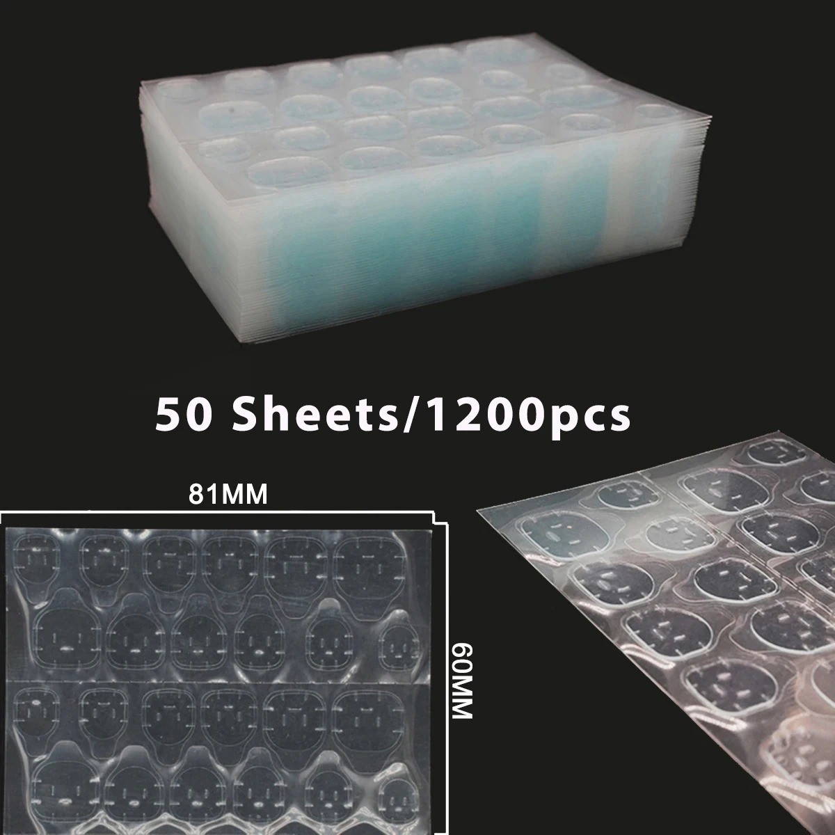 240PCS Adhesive Tabs Double-Sided Stickers for False Fake Nail Tip Glue Tape GB2