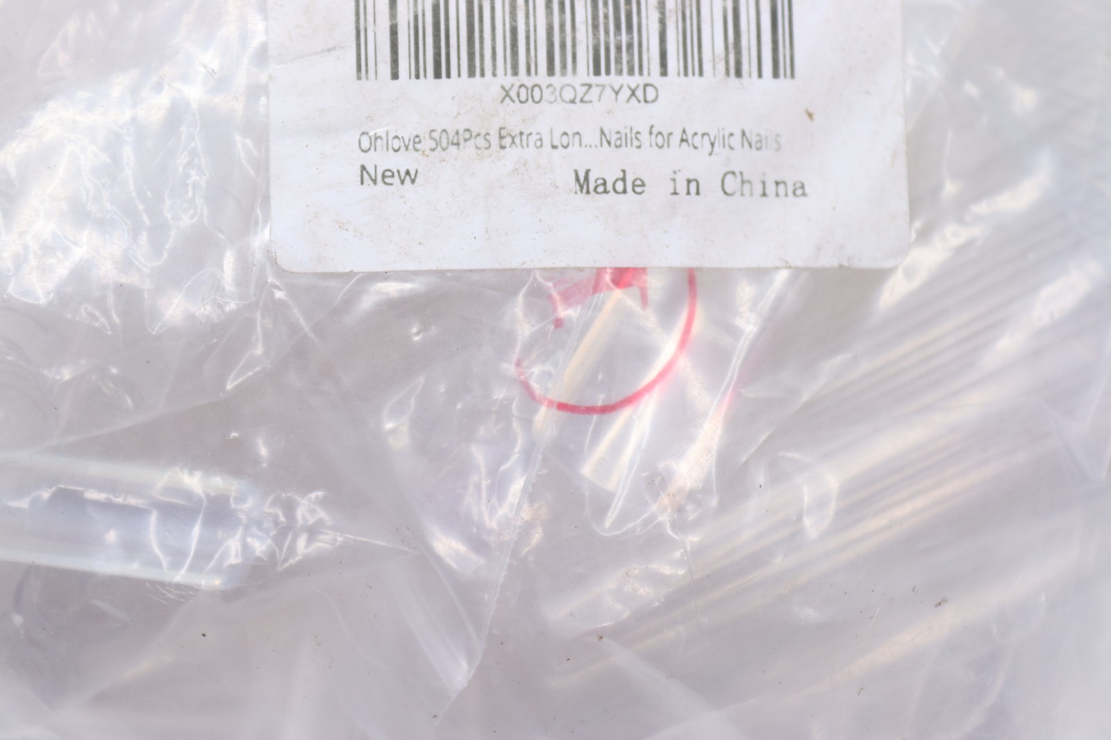 (504-Pk) Ohlove False Extra Long Nail Tips Acrylic Clear XXL