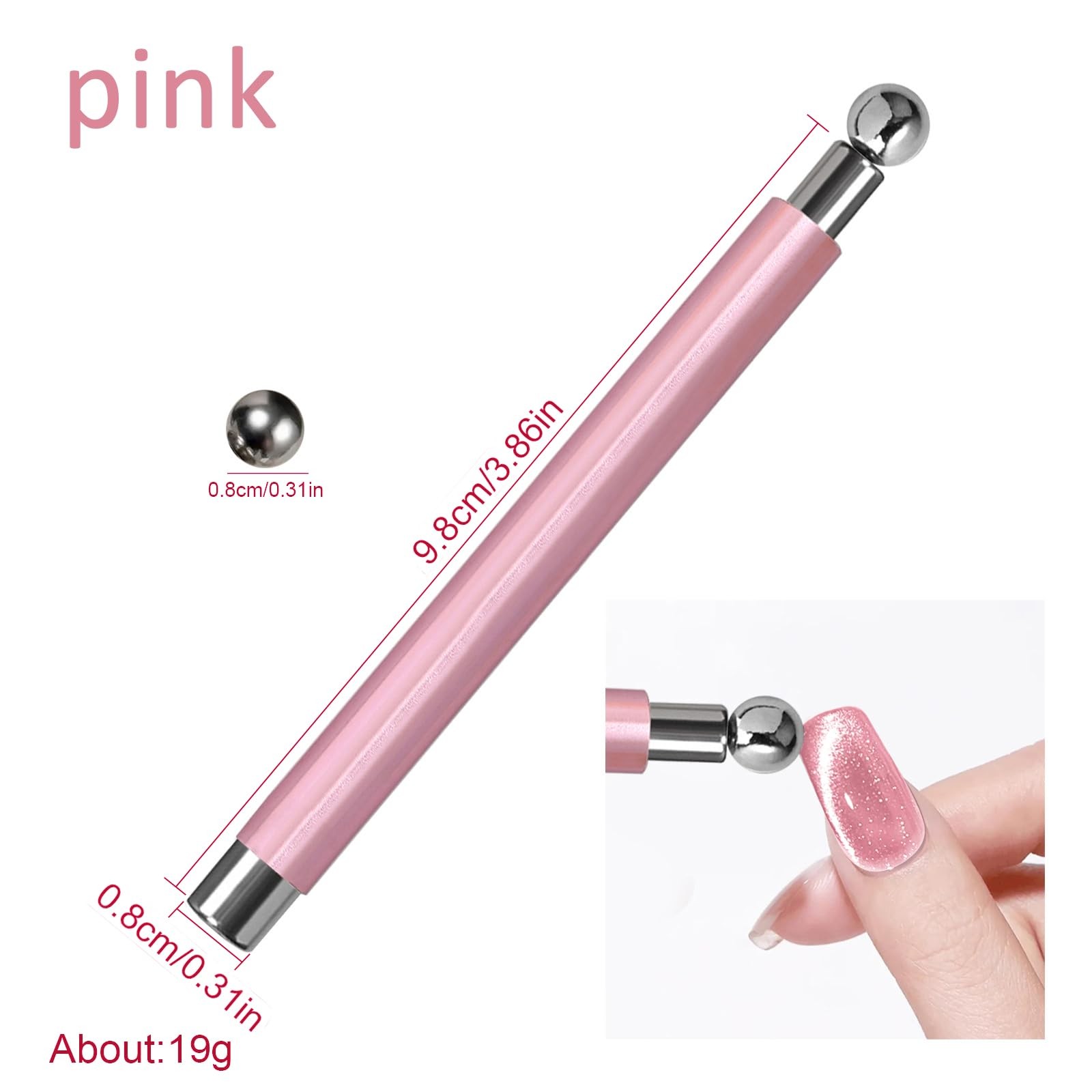 3 in 1 Cat Eye Magnet for Nails, Double-end Cylinder Magnetic Gel Nail Polish…