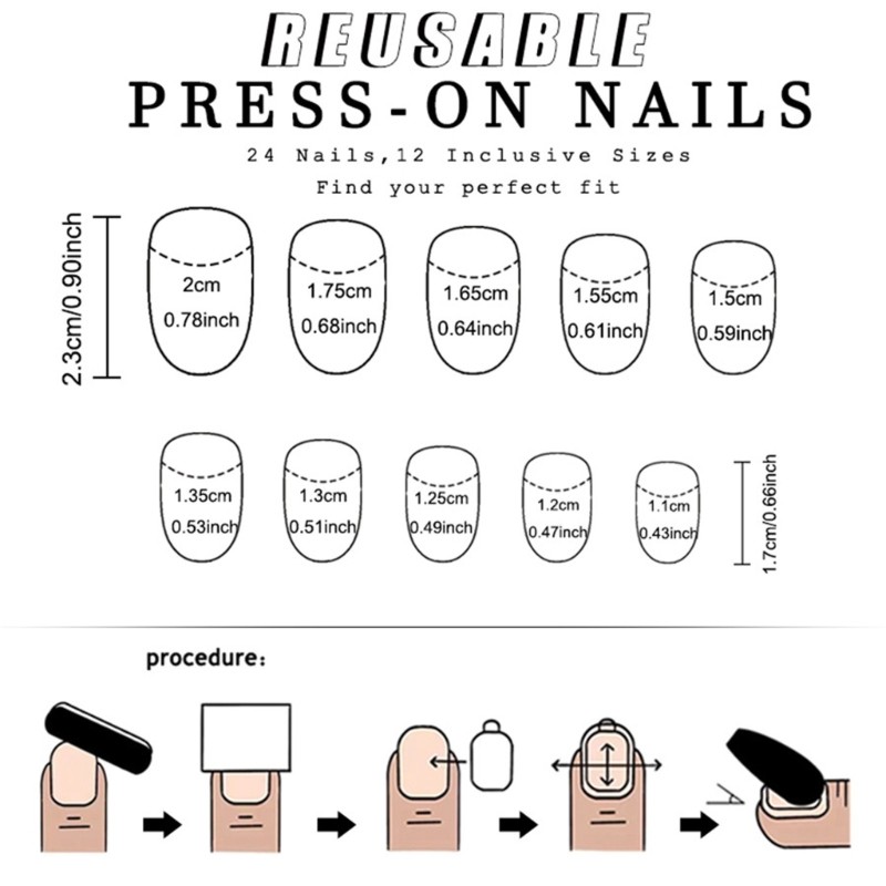 Green Black Press On Nail French Tip Almond False Nail Glues on Nail for Womens