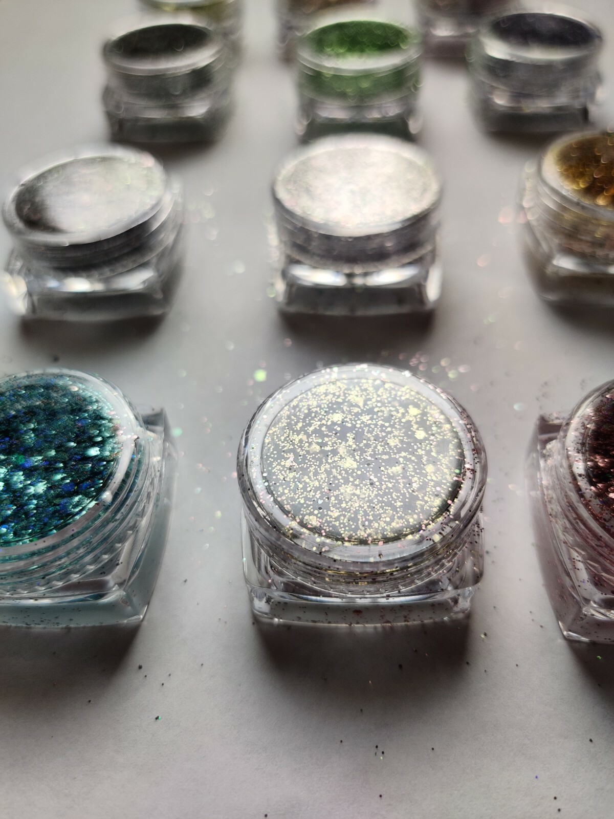 12pcs Color Glitter Dust Powder Tip Decoration Nail Art Gel Polish Nails