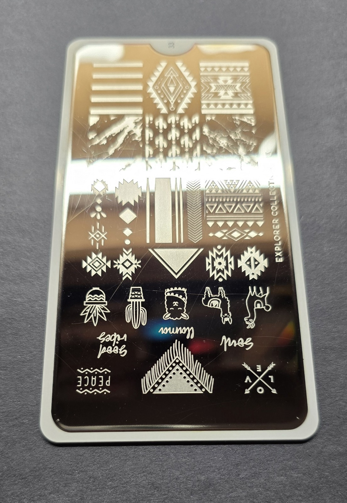 MoYou-London Explorer 33 Nail Stamp Plate Cactus Desert Succulent Western Llama