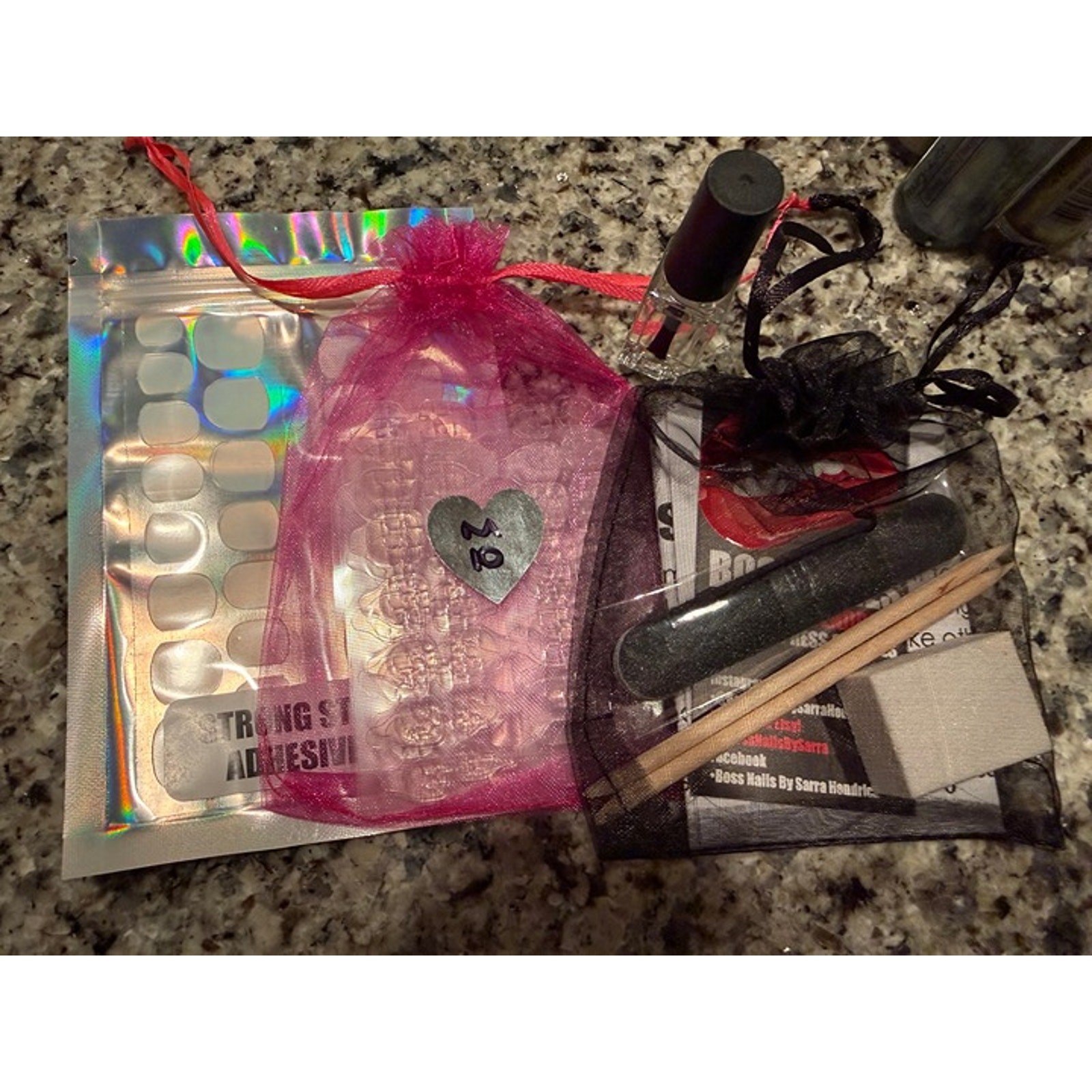 2 sets of press on nails – Winter & Ariel/Mermaid – Includes everything you need