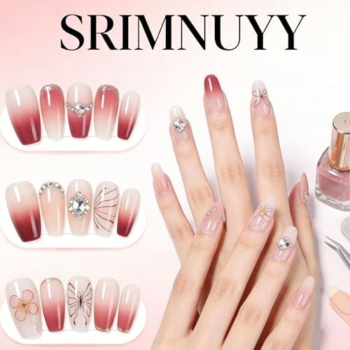 Colorful Short Almond Press on Nails – Glossy Chrome – Glossy Nails