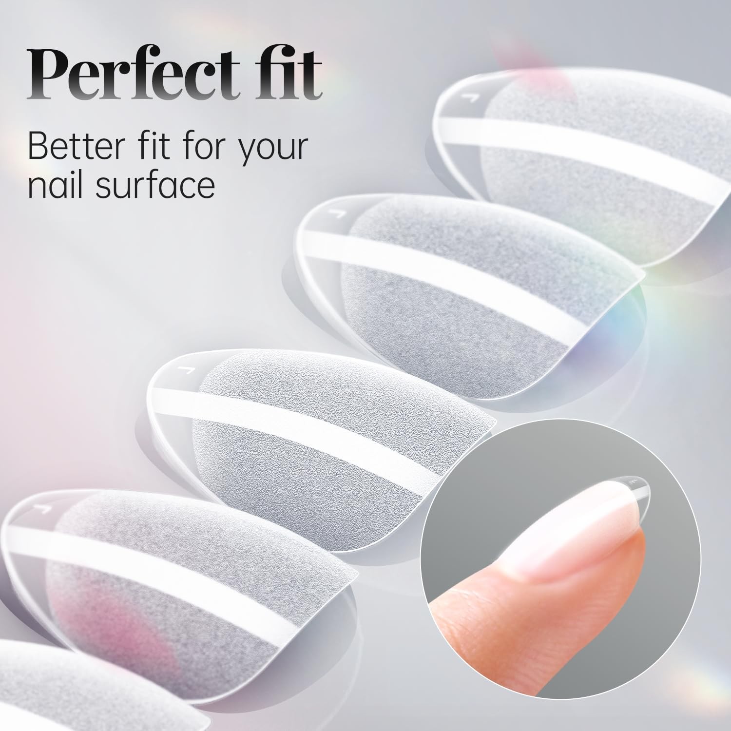 krofaue 3 Styles 3 Short Nail Tips Kit, 3 Kit