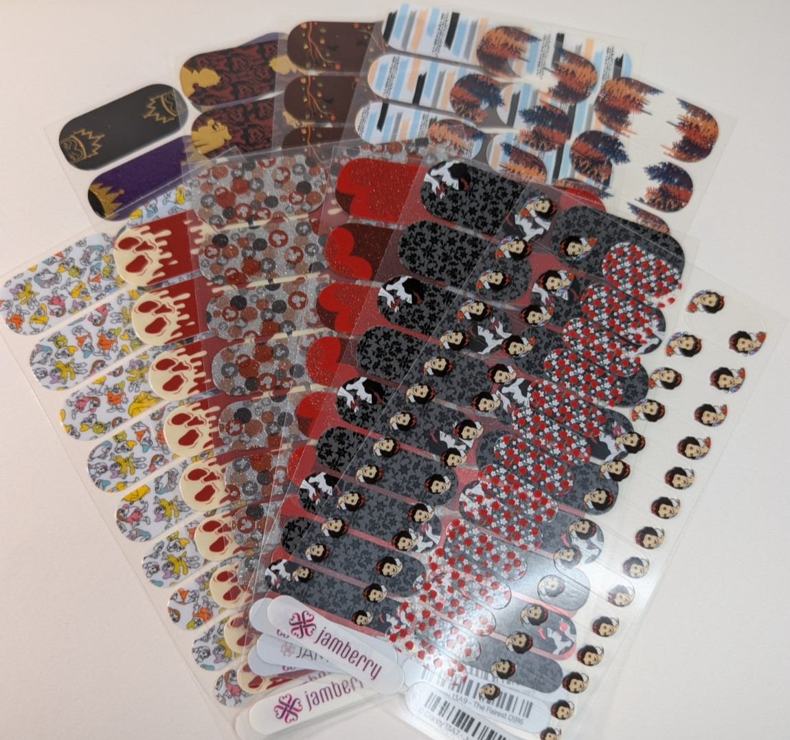 Jamberry Nail Wraps Full Sheets – Disney Princess Snow White Story – Lot of 11