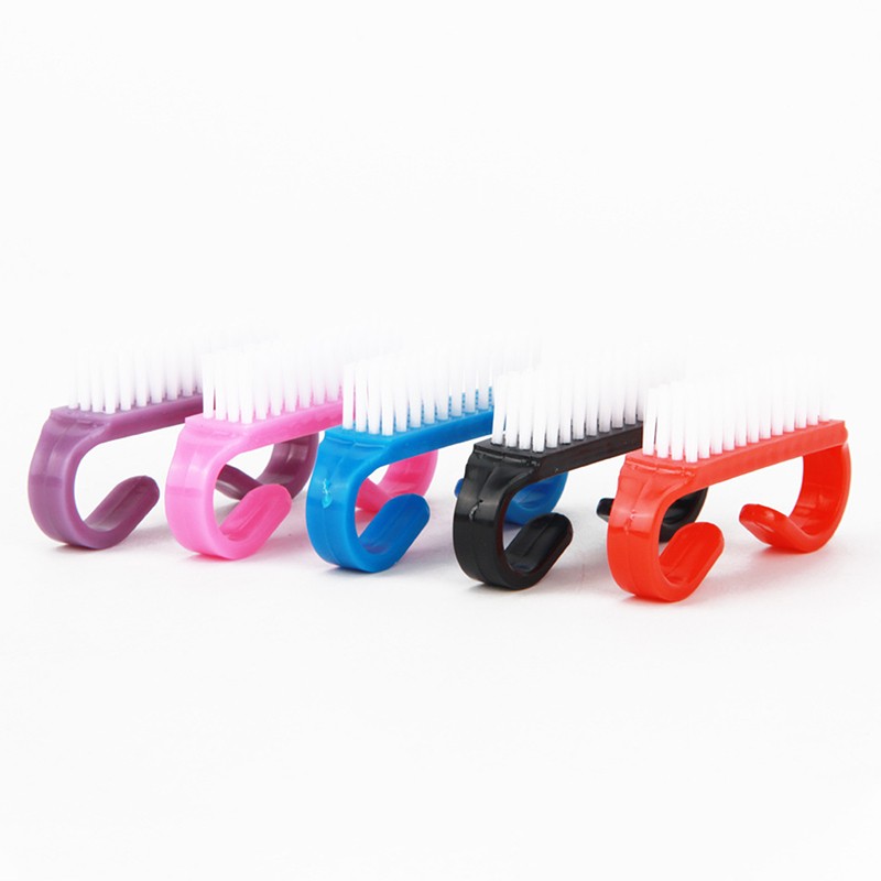 Top Cleaning Nail Brush Nail Art Plastic Remove Dust Finger Care UV Gel Brushes