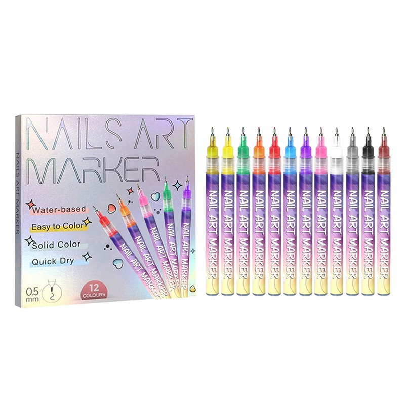 Nail Art Pens Markers Kit – for Girls Women Kids Beginners DIY Painting Nails