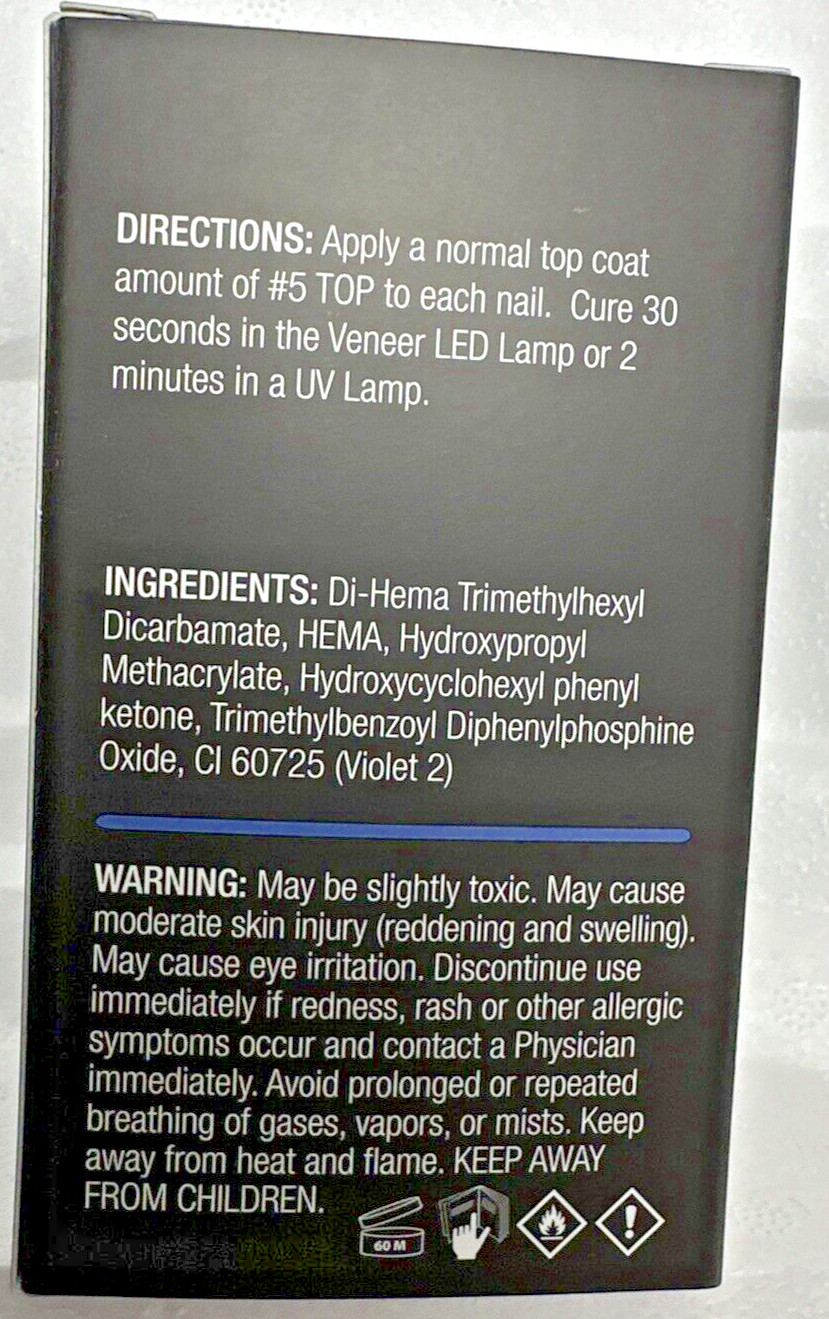 Cuccio Colour Veneer – LED/UV S/O Gel – #5 Top Treatment Top Coat – 75ml / 2.5oz