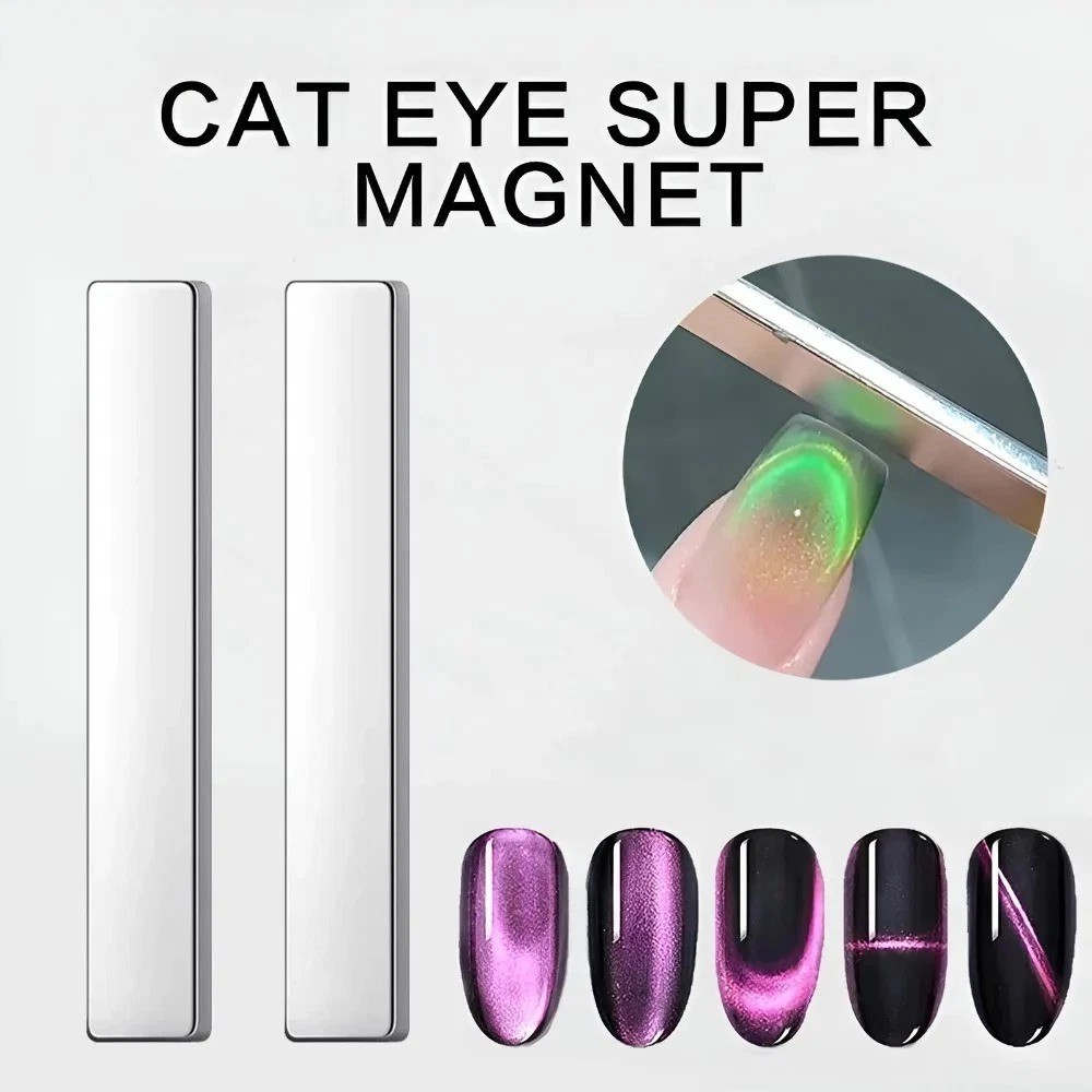 2PCS Nail Art Magnetic Pen 3D Cat Eye Dual End Magnet Wand Manicure Tool