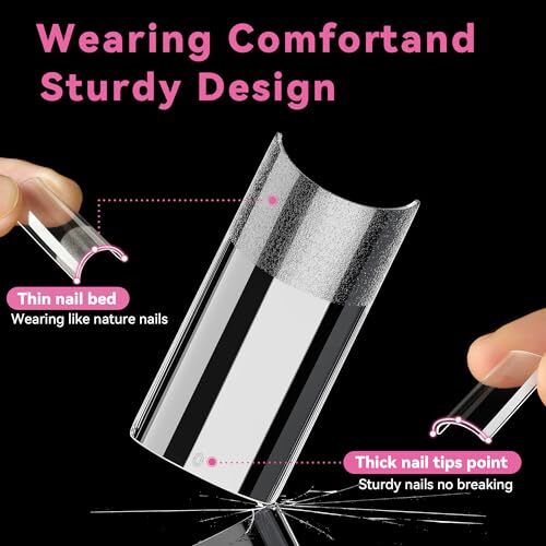 XL Long Square Nail Tips Pre-file 12 Sizes Half Matte Tapered F-XL Long Square