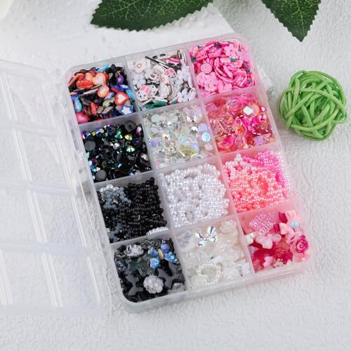 Kikonoke 2050 Pieces 3D Butterfly Rose Flower Bow Rabbit Bear Pink Black White