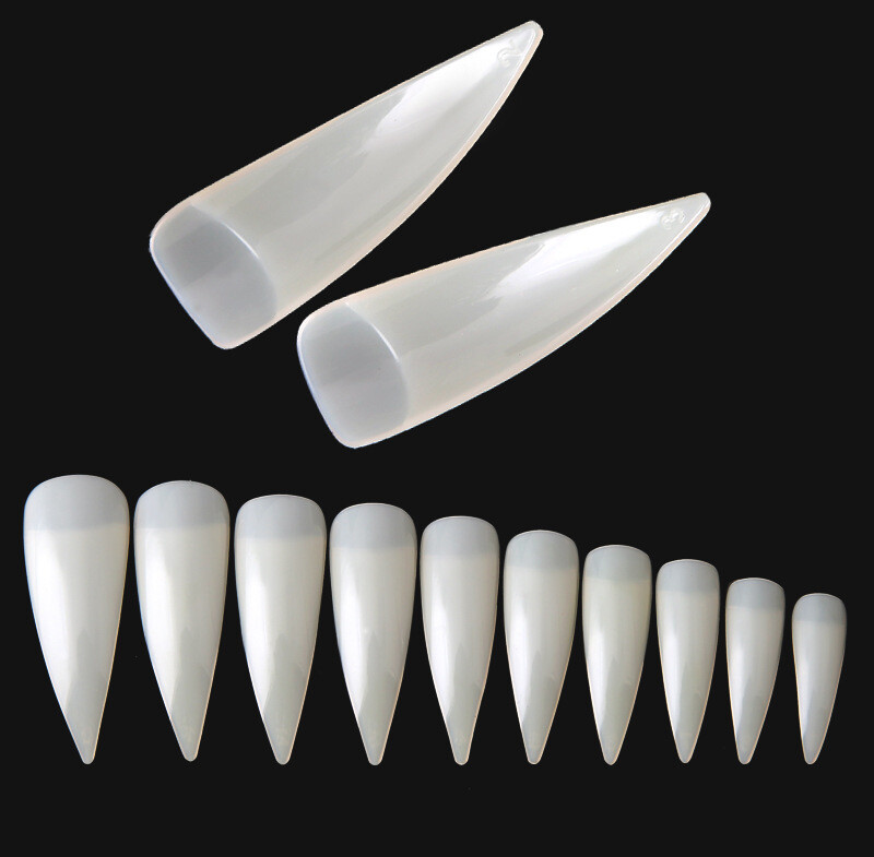 1000 Pcs Eagle Claw Stiletto Half False Tips Nail Art Gel Acrylic Tips 3 COLORS