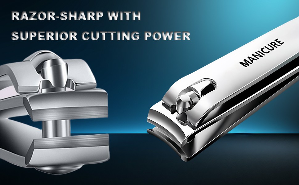 4 PCS Nail Clippers Set with Case, High-Carbon Steel Blades