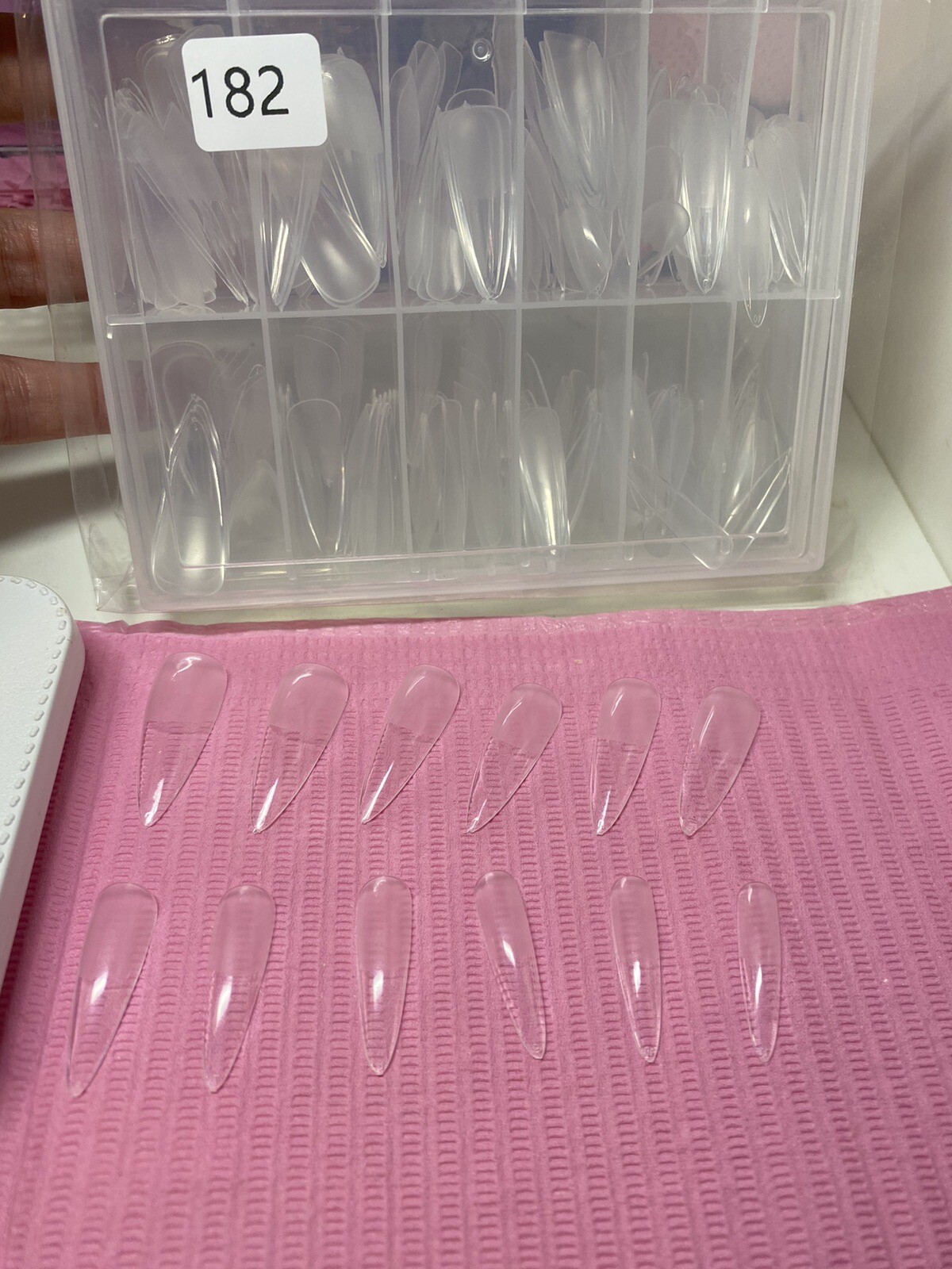 240pcs Long Water Drop/ Stiletto Shape Soft Tip Nail Full Nail Coverage