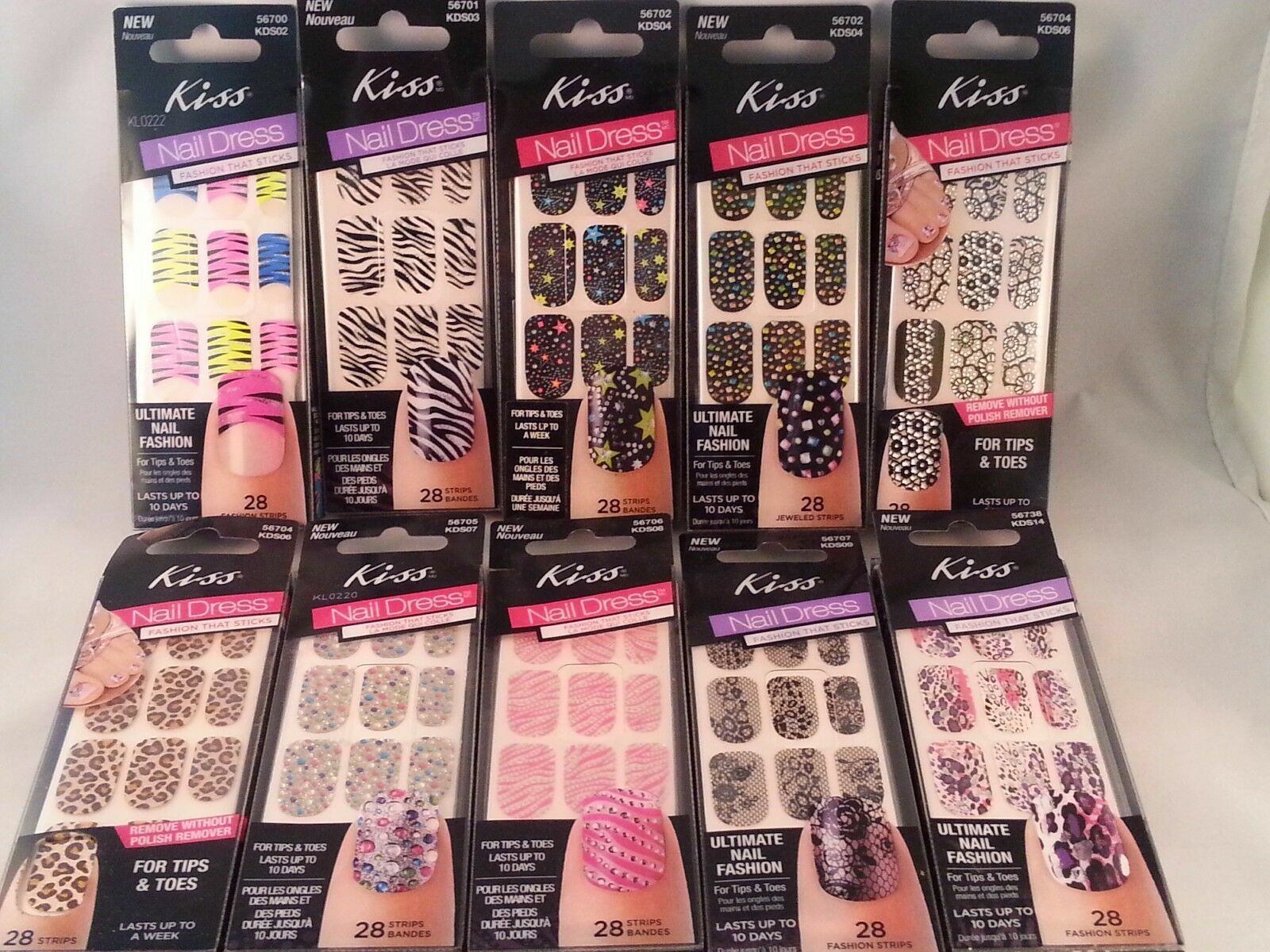 BUY 2 GET 1 FREE (Add 3 To Cart) KISS NAIL DRESS STRIPS Assorted Gift Halloween