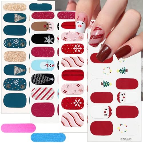 4sheets Christmas Nail Stickers for Nail Art Winter Christmas Nail Stickers-9