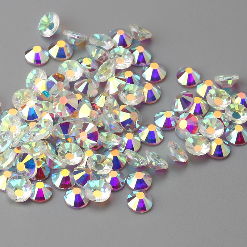 288 720 1440pcs Clear AB Nail Art Rhinestone Flatback Glitter 3D Tips Decoration