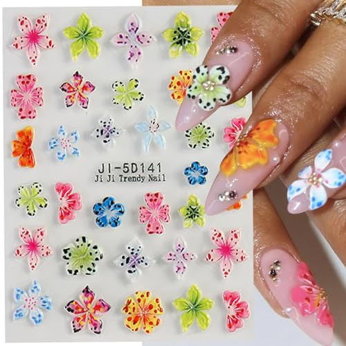 Stickers para Uñas Nail Stickers Self-Adhesive Sticker para Uñas Colorful 3D