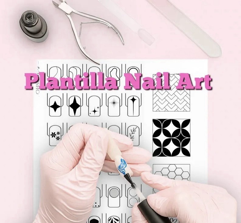 Nail practice Hand Painting Design Sheet reusable Nail Art mat for UV gel Polish