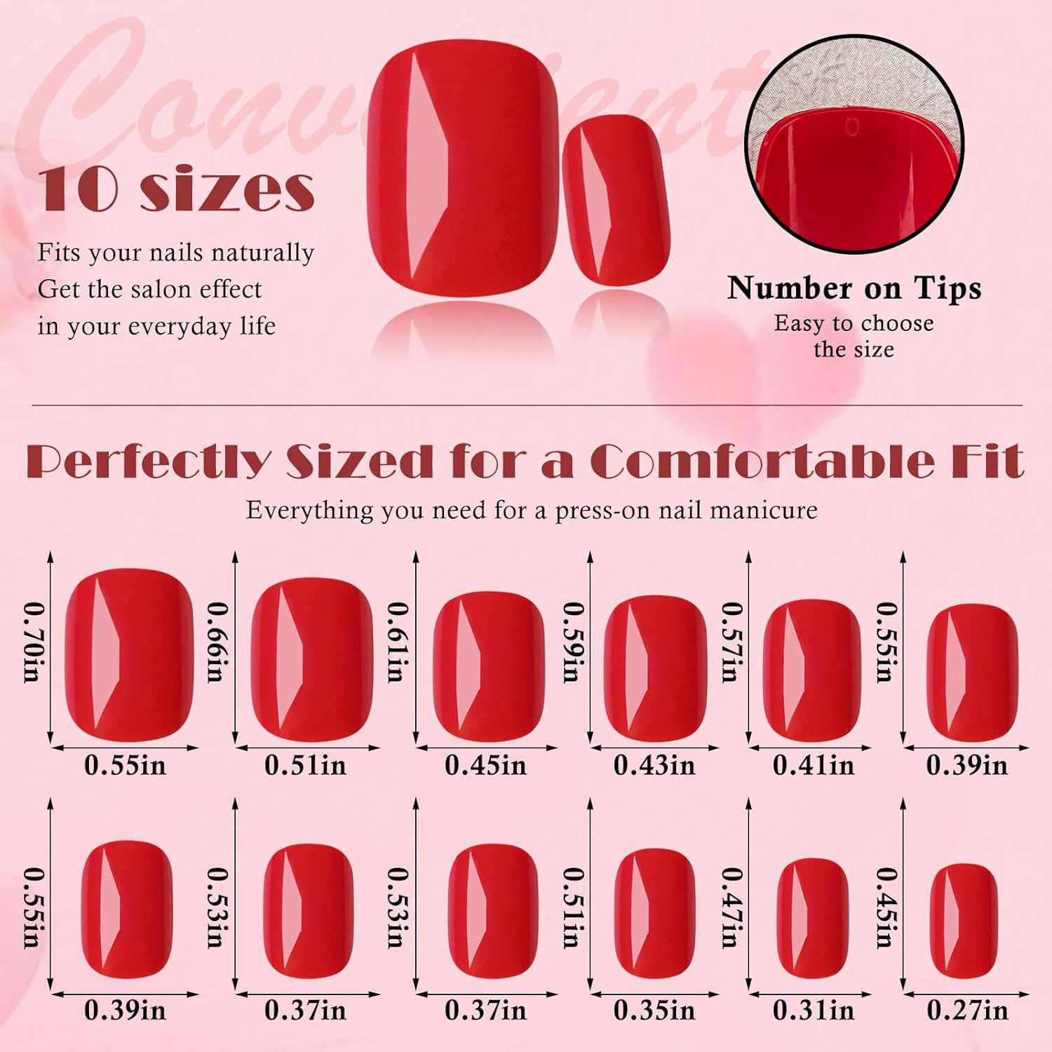 Square Press on Nails, 576Pcs Short round Square Fake Nails Full Cover Glossy Sh
