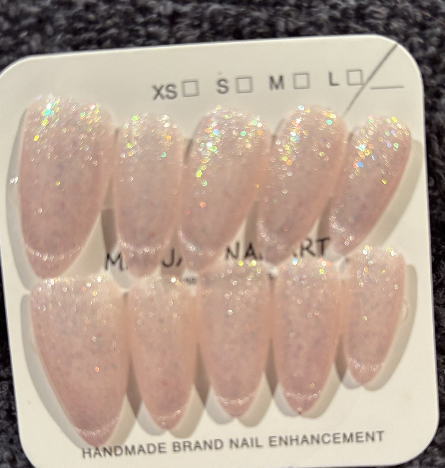 Press On Nails CAT EYE Various Colors Pointy Almond. Long length, Size LARGE.