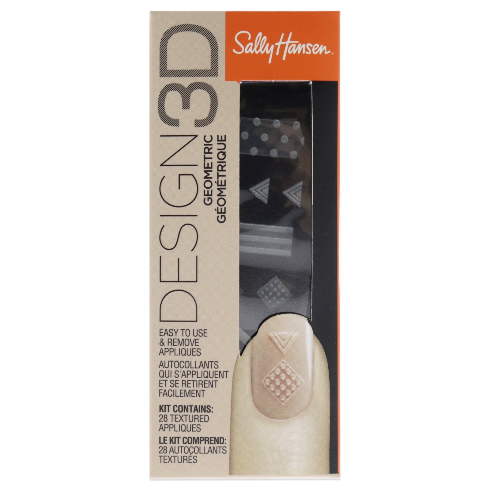 Design 3D Nail Sticker – 300 Geometric by Sally Hansen for Women -28 Pc Sticker