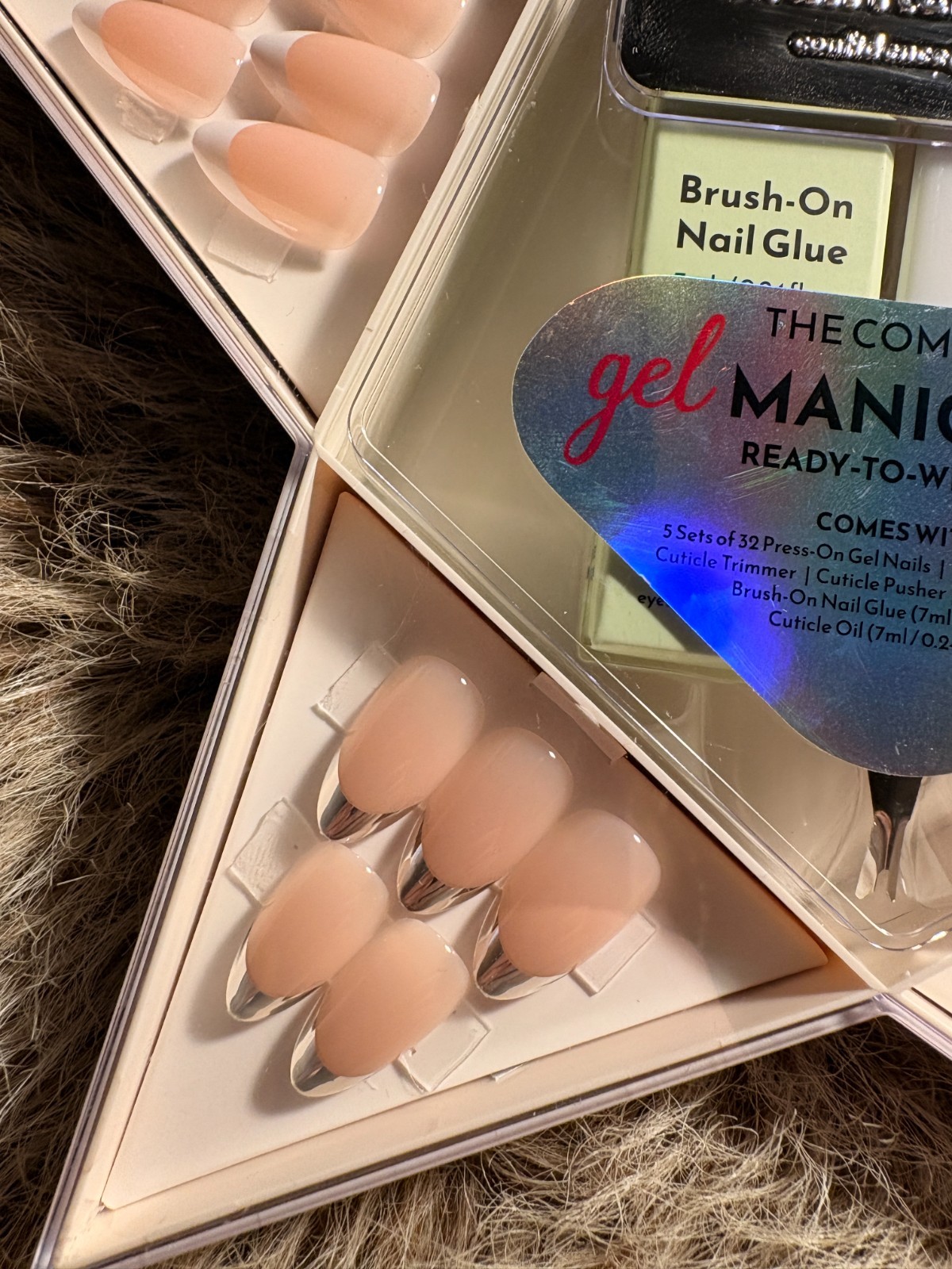 NEW Nail Reformation Press On Nails Star Box French Almond Bare Essentials