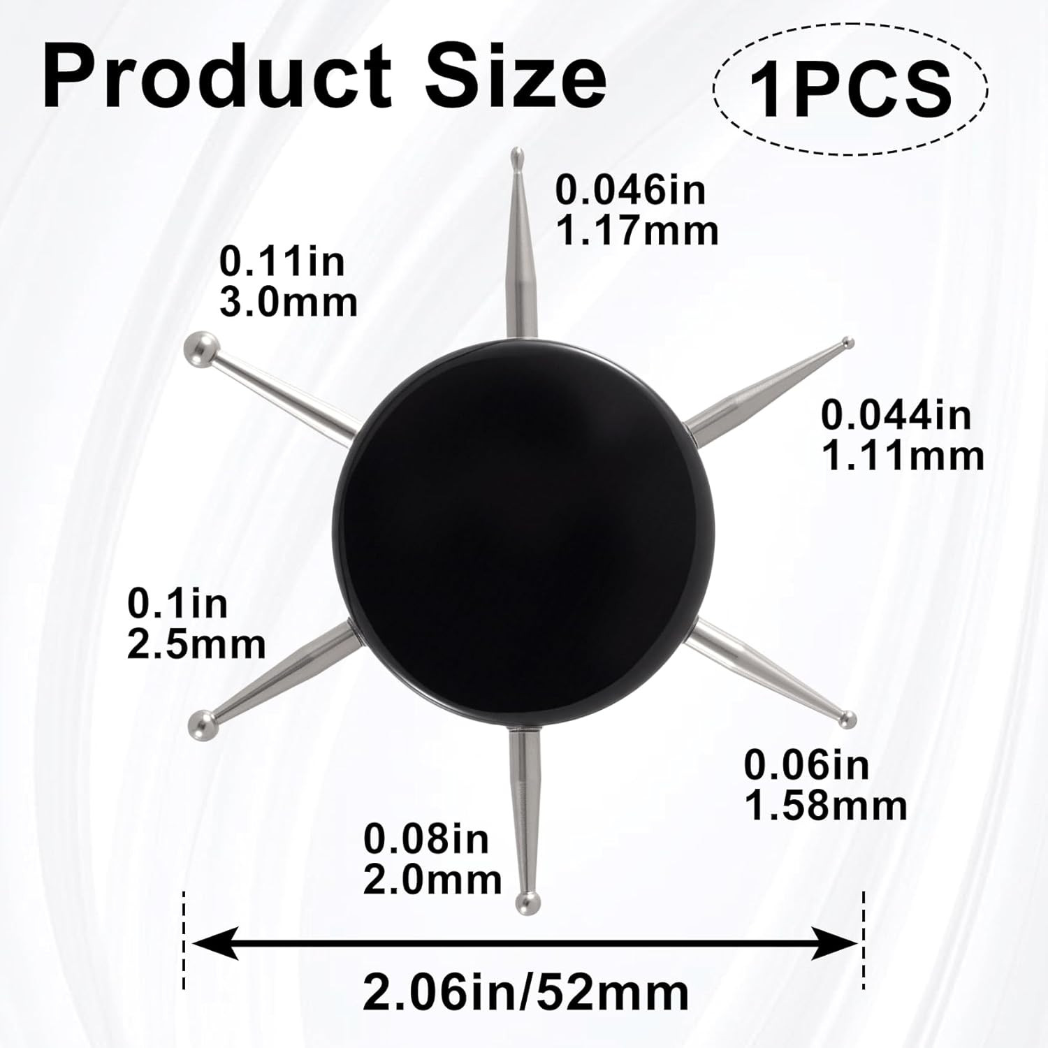Nail Dotting Tool, 6-in-1 Metal Dotting Tool Nail Art, Circular Nail Design Dott
