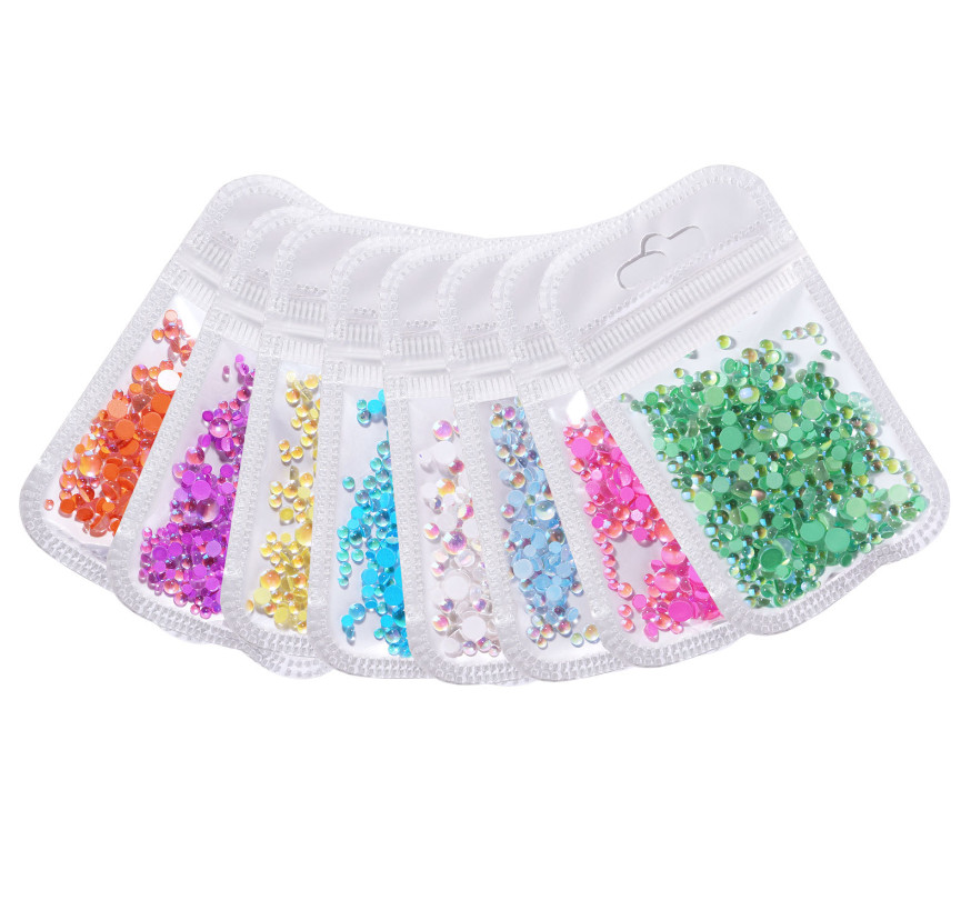 300Pcs Mermaid Symphony Beads Nail Art Case Décor Charms Rhinestone Flatback DIY
