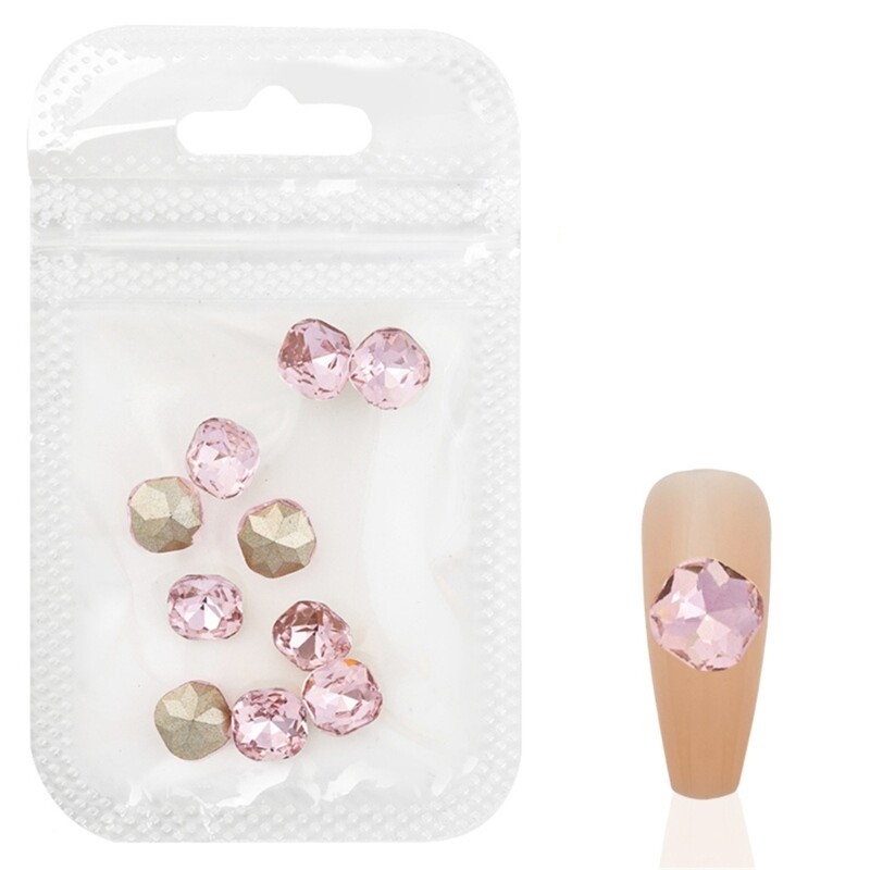 10pcs Pointed Base Nails Art Rhinestones Nails Art for Enthusiasts