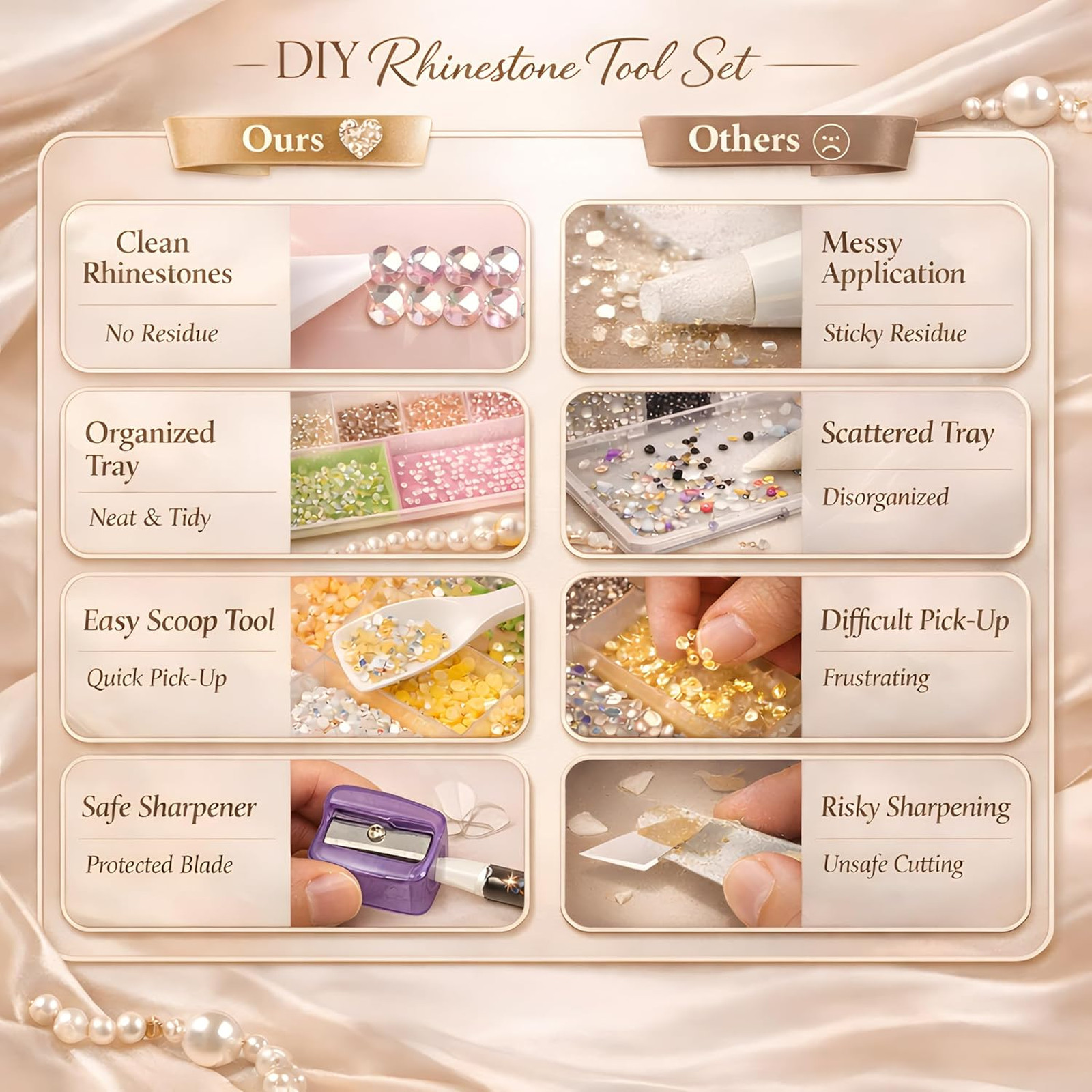 Rhinestone Bedazzling Kit with 40000 Pcs 3mm Resin Jelly Gems 40 Colors for