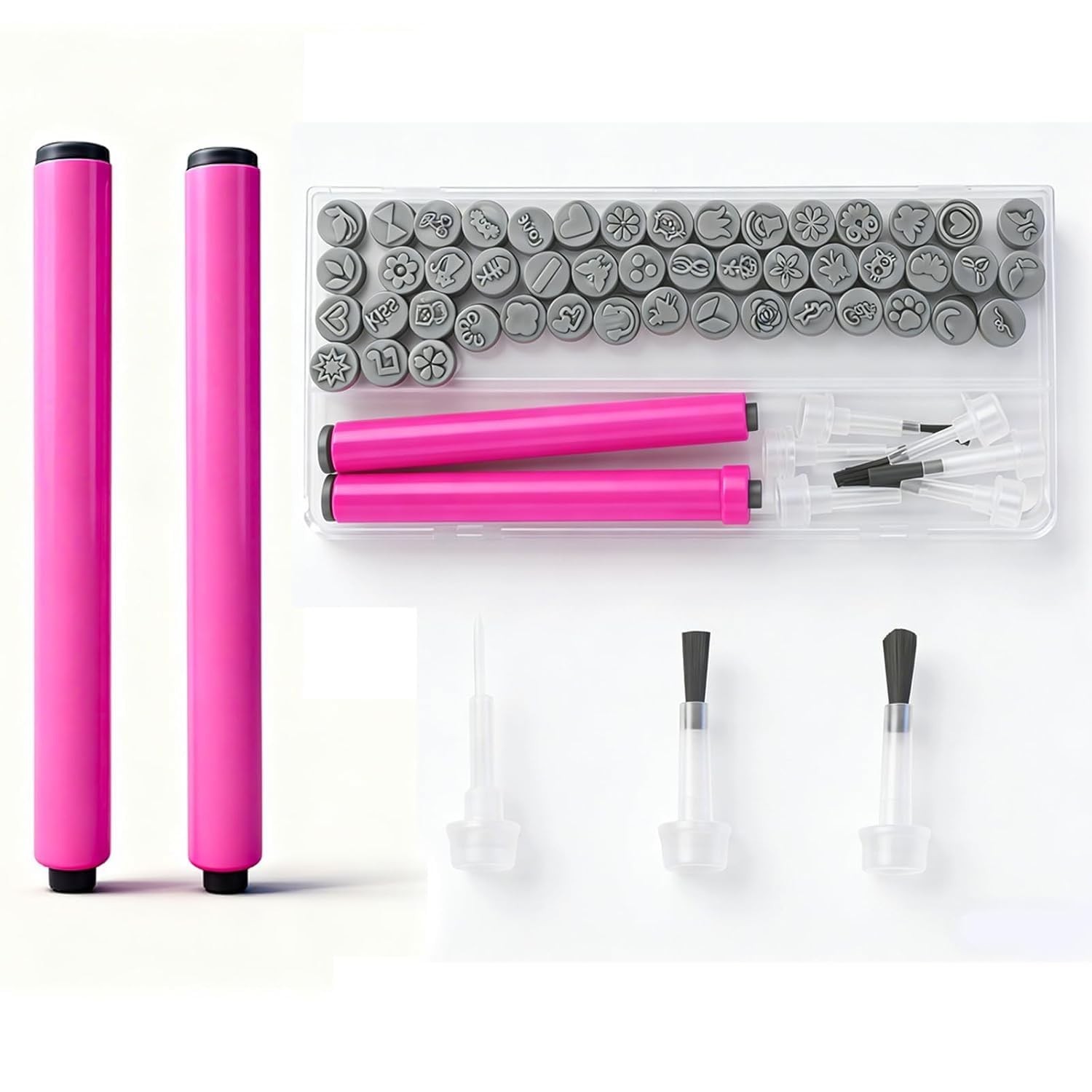 56Pcs Nail Art Stamping Set – DIY Nail Design Tools, Floral & Geometric Patterns
