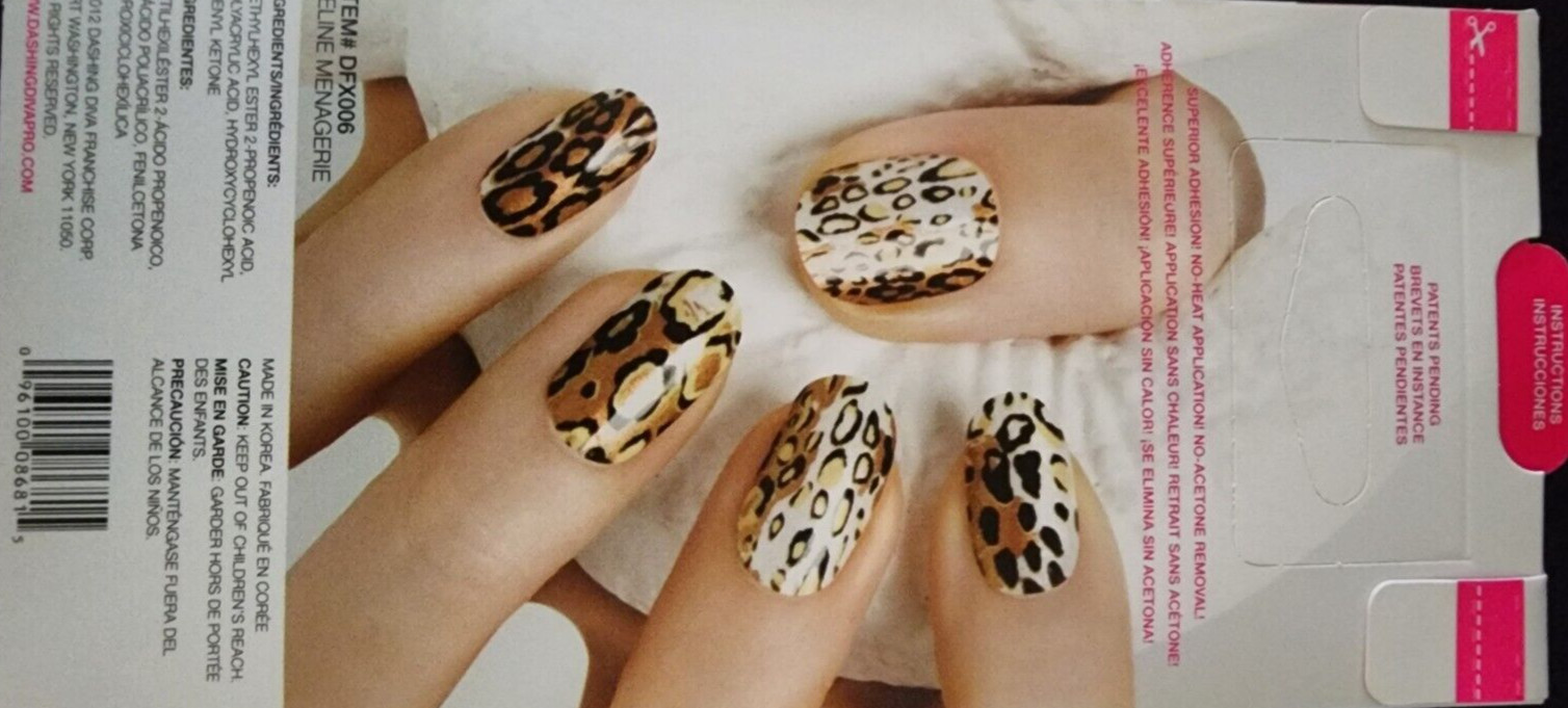 Dashing Diva Design FX Nail Appliques 4 pack Nail Wraps Nail Art NEW