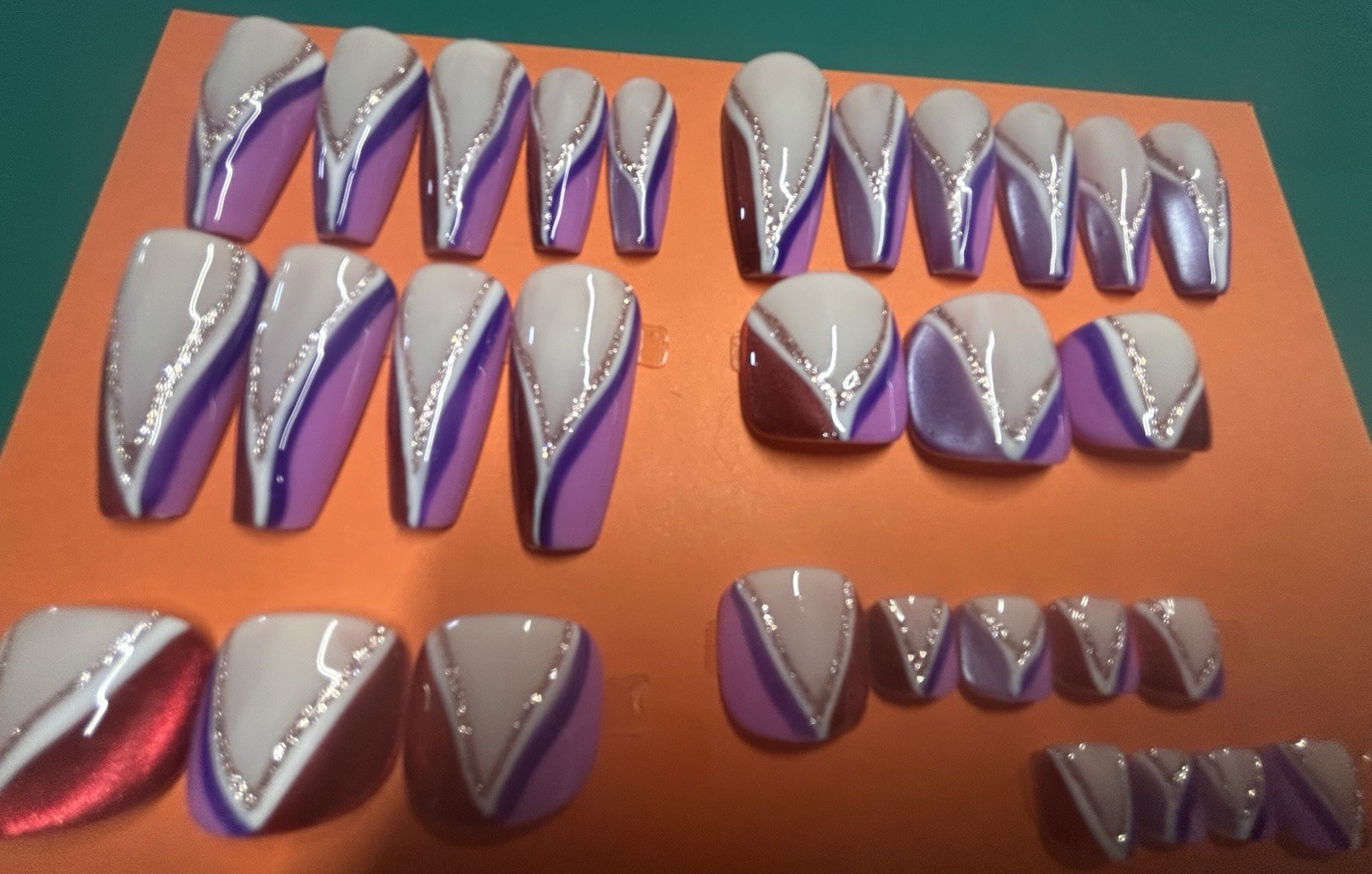 press on nails 2 Sets Feets And Hands