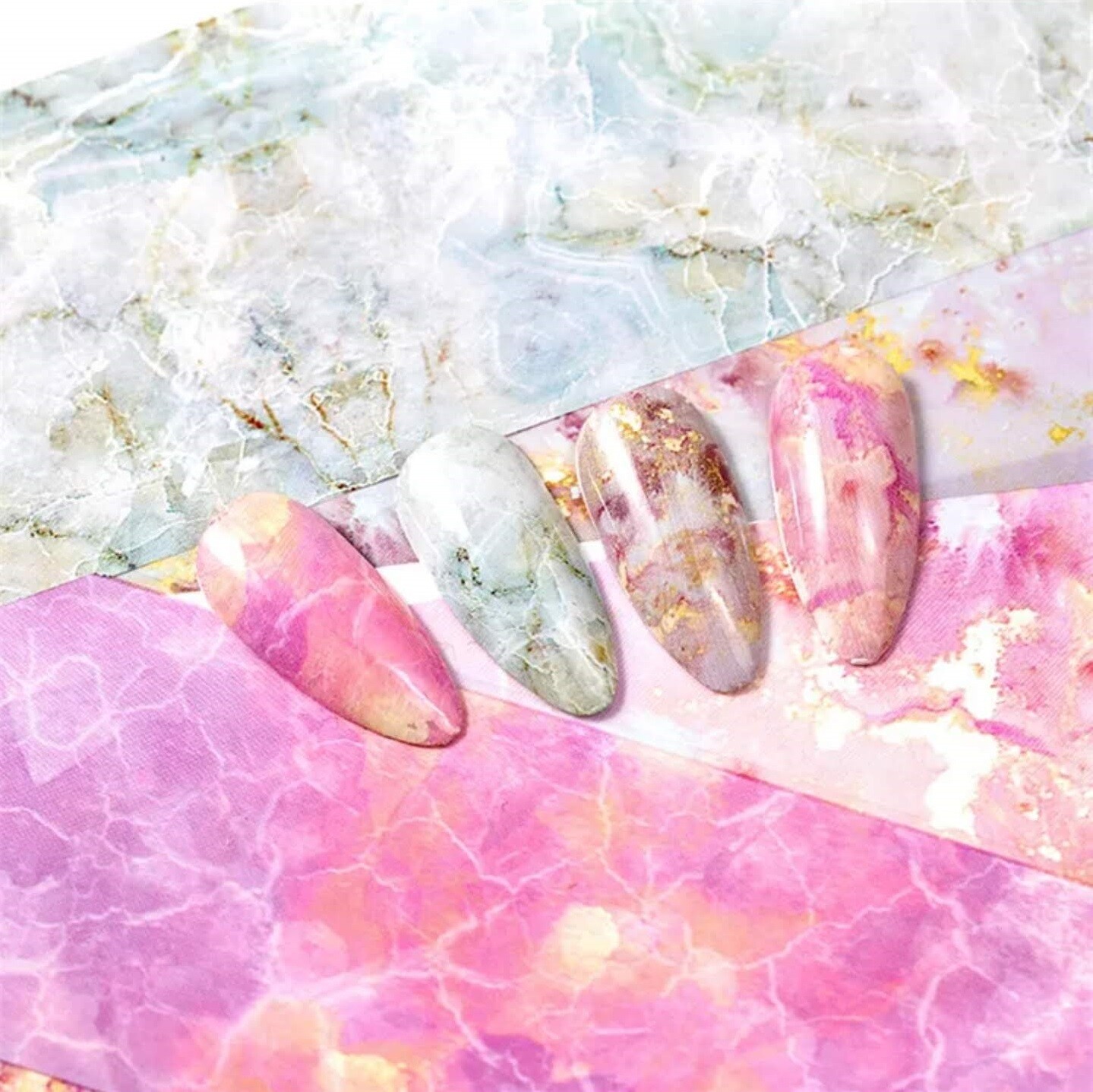 40 Styles 4x100cm Galaxy Meteor Star Transfer Foil Nail Art Sticker Manicure DIY