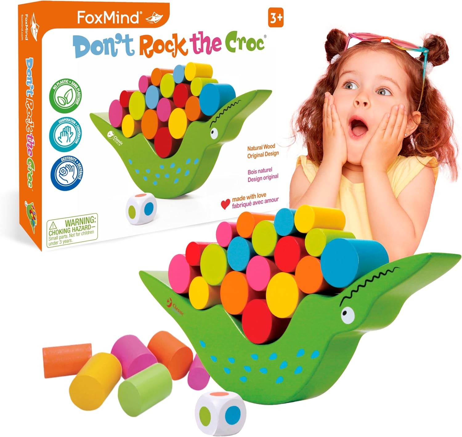 FoxMind Games Don’t Rock The Croc, Toddler Boy Girl Games, Kids One Size