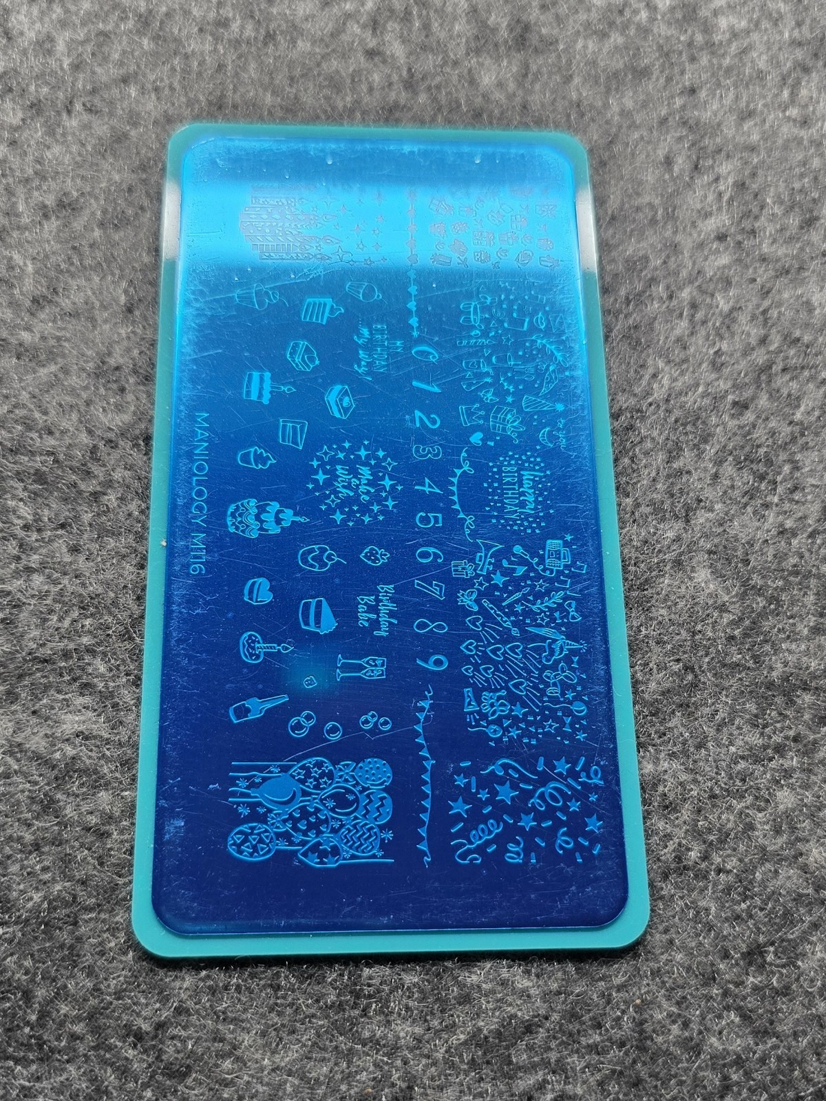 Maniology M116 Happy Birthday Party Behavior Occasions Nail Art Stamping Plate