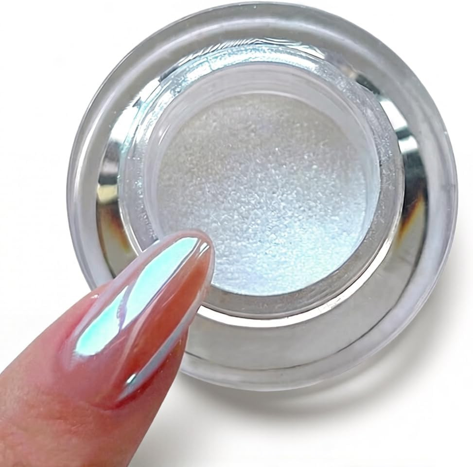 Moonlight Chrome Nail Powder, Unicorn Mermaid Chrome Powder for Nails, Aurora…