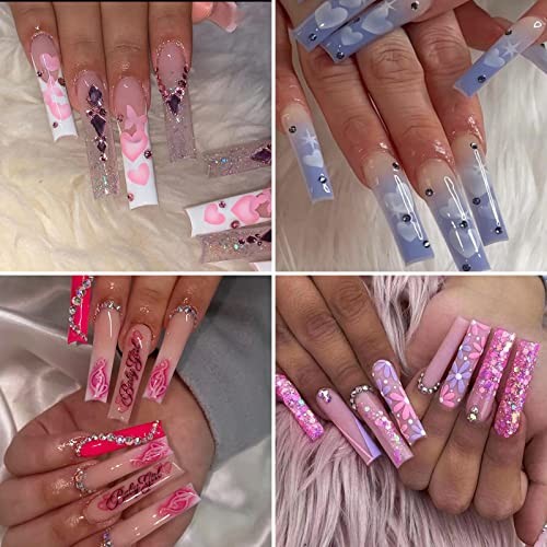 700pcs Square Nail Tips No C Curve Clear Straight 700pcs No C Curve Nail Tips