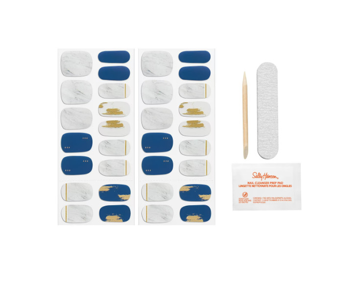 Sally Hansen Salon Effects Nail Strips | No UV Light Needed, Call of Blue-ty