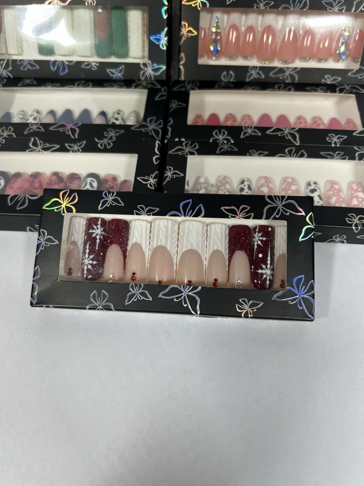 (Lot of 18) Press On Nails – Handmade / Boutique Style – New – Mixed Designs