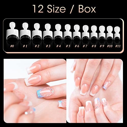 Short French Nail Tips – 120PCS Acrylic Short Nail Tips White French Fake