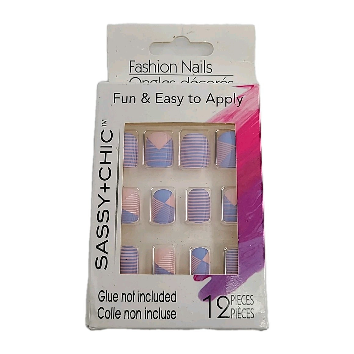 Lot of 8 Artificial Nails Fashion and LA Colors Sets. ABS Plastic Manicure