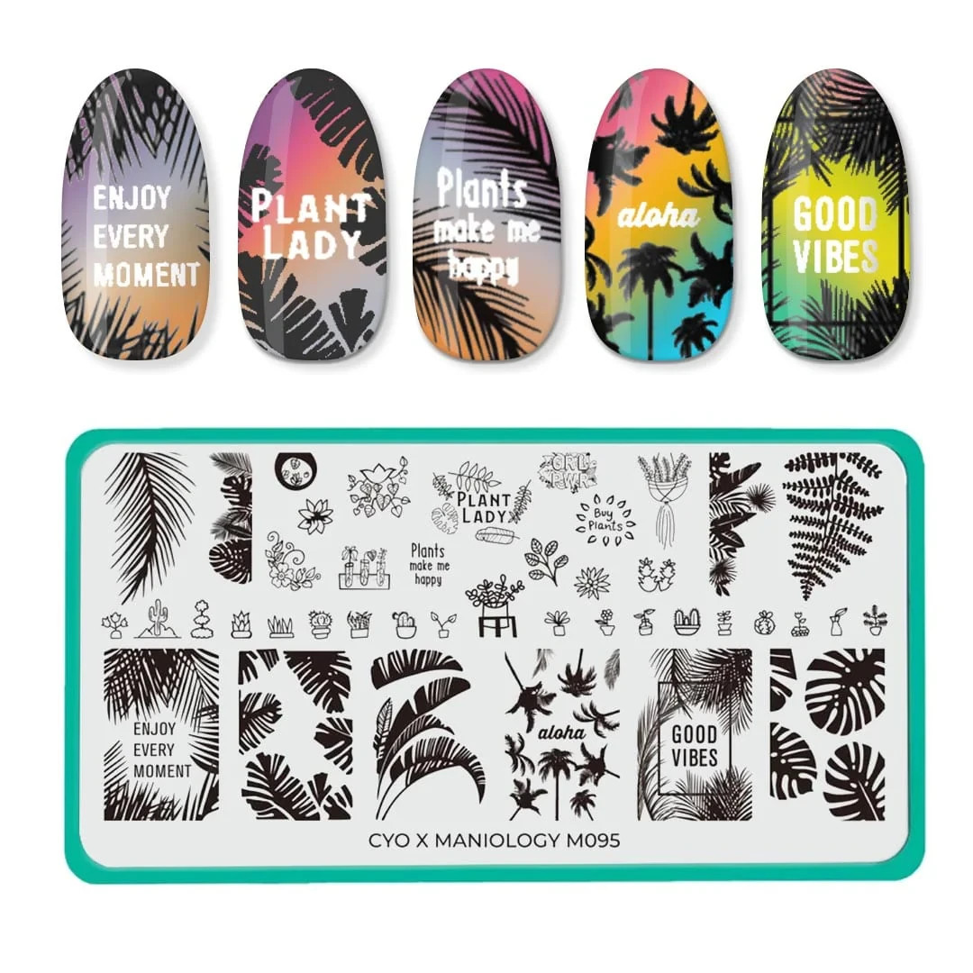 Maniology Nail Stamping Plate M095 Plants
