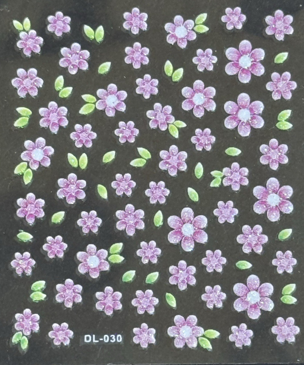 3D Nail Art Mini Flower, Heart, Bows Adhesive Stickers Floral Decals Transfers