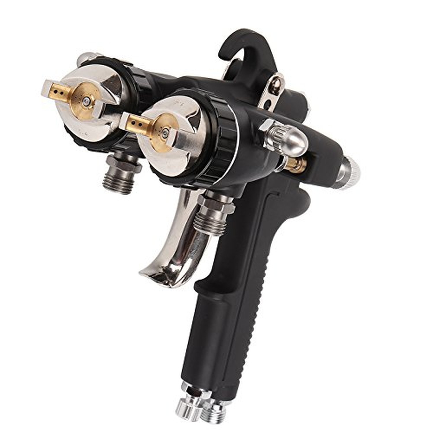 Double Nozzle,Dual Heads,Two Component,Mirror Effect,Silver,Chrome,Air Powere…