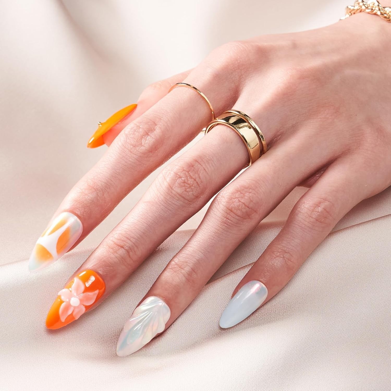 Almond Nail Tips Short: 240pcs Pre-shape Acrylic Fake Nails Tips Almond Shape…