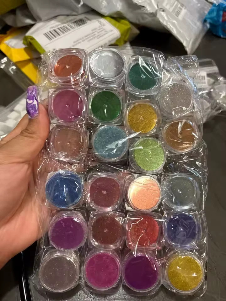 23Color Chrome Nail Powder Set Metallic Mirror Effect Y2K Pigment Manicure Decor