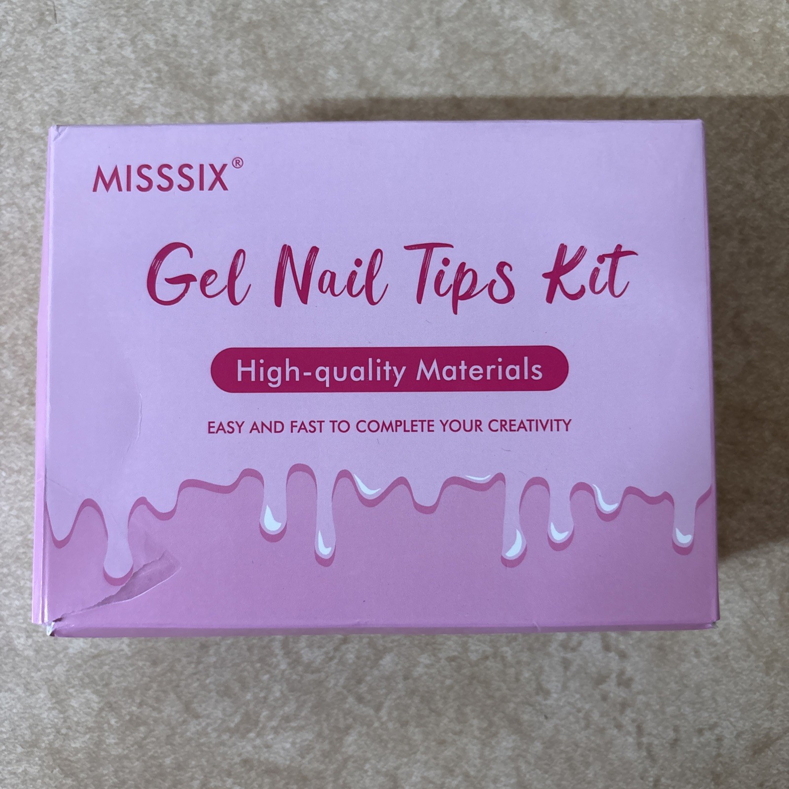 Misssix Extra Short Almond Gel Nail Tips Kit, 216Pcs Pre Etched Clear